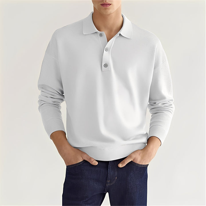 Dominic - Bequemes Langarm-Poloshirt für Herren