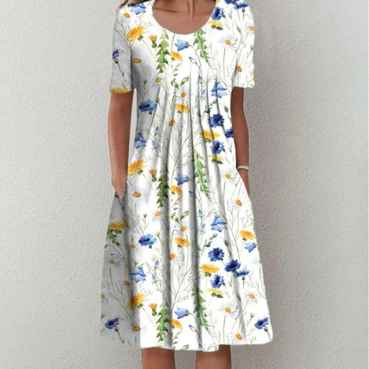 Anne – Strahlend schönes Blumen-Maxikleid