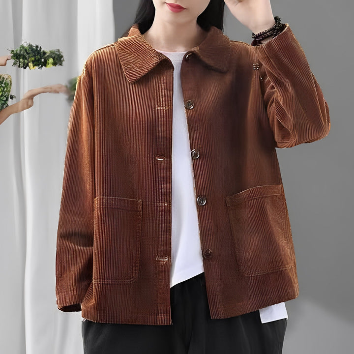 Chloe - Gemütliche Cordjacke mit Taschen für Damen