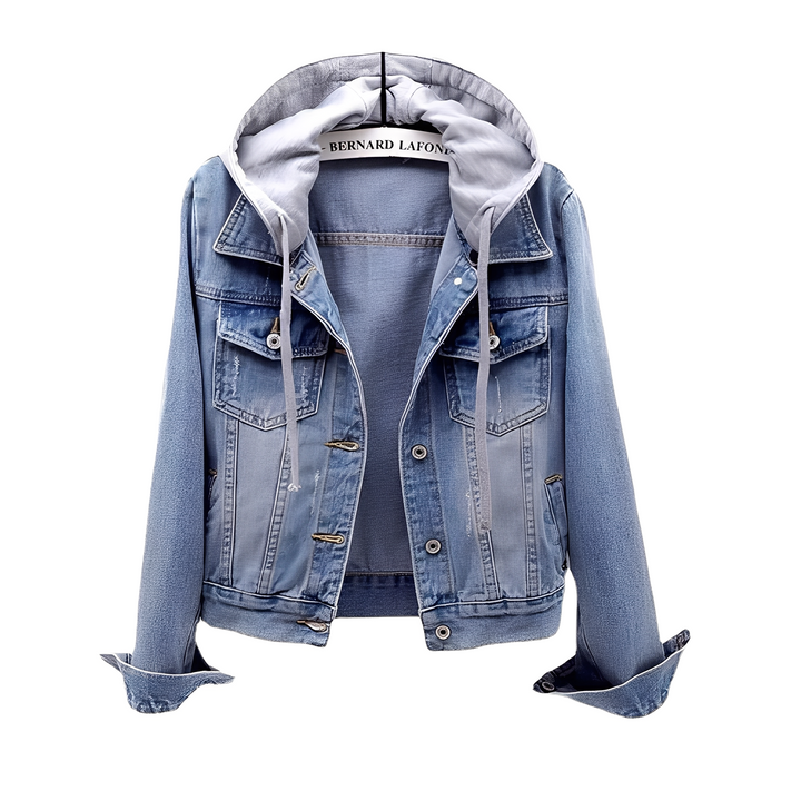 Karolyn - Trendige Damen-Jeansjacke mit Kapuze
