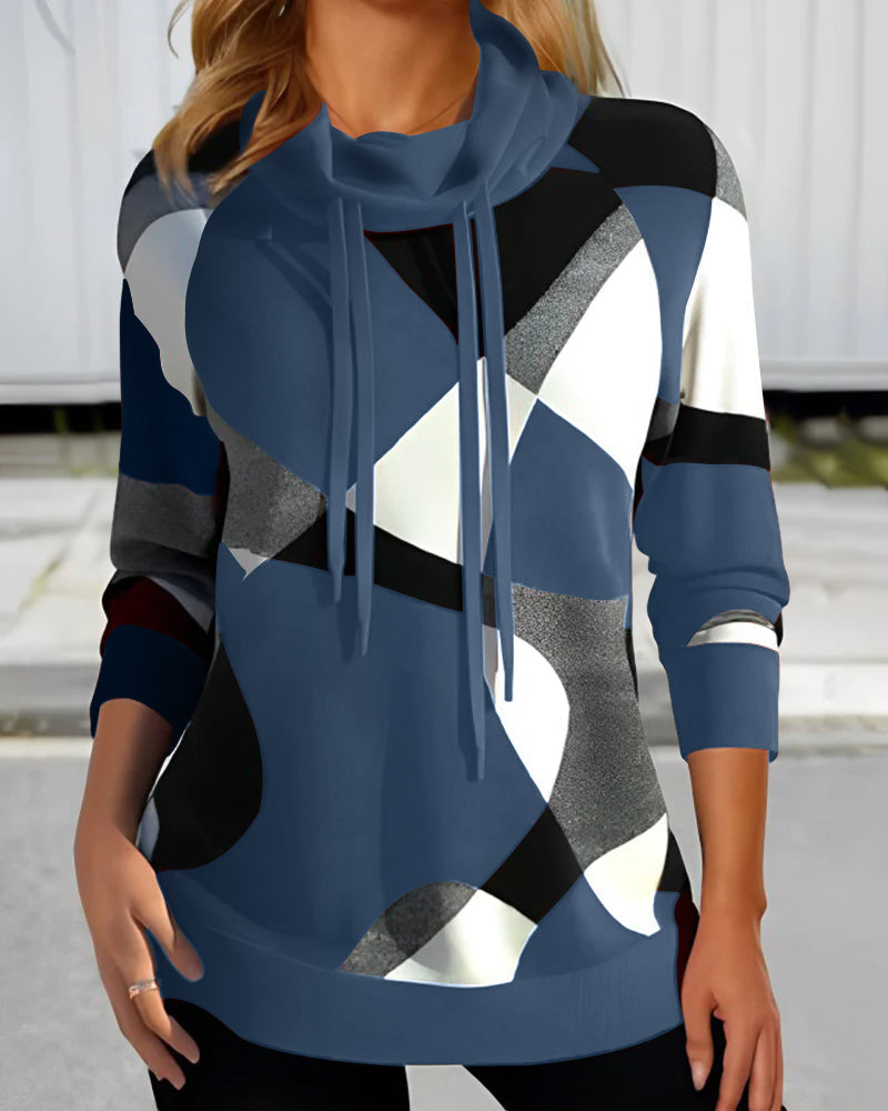 Gabrielle - Bequemer Hoodie mit Farbblock-Muster für Frauen