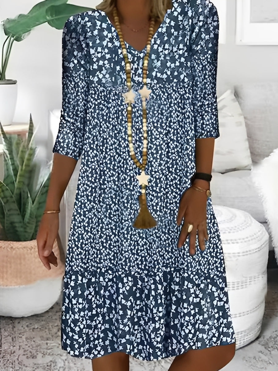 Mariam - Damenkleid mit V-Ausschnitt im entspannten Stil