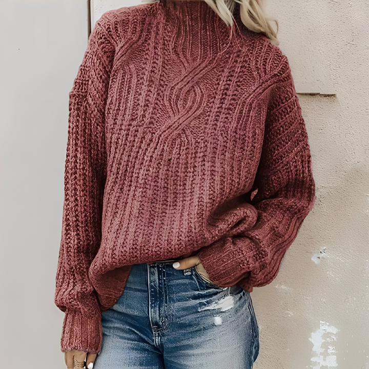 Colleen - Bequemer Damenpullover mit hohem Hals