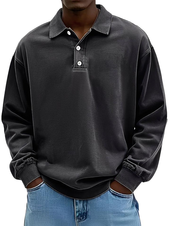Clayton - Klassisches Herren-Poloshirt mit langen Ärmeln