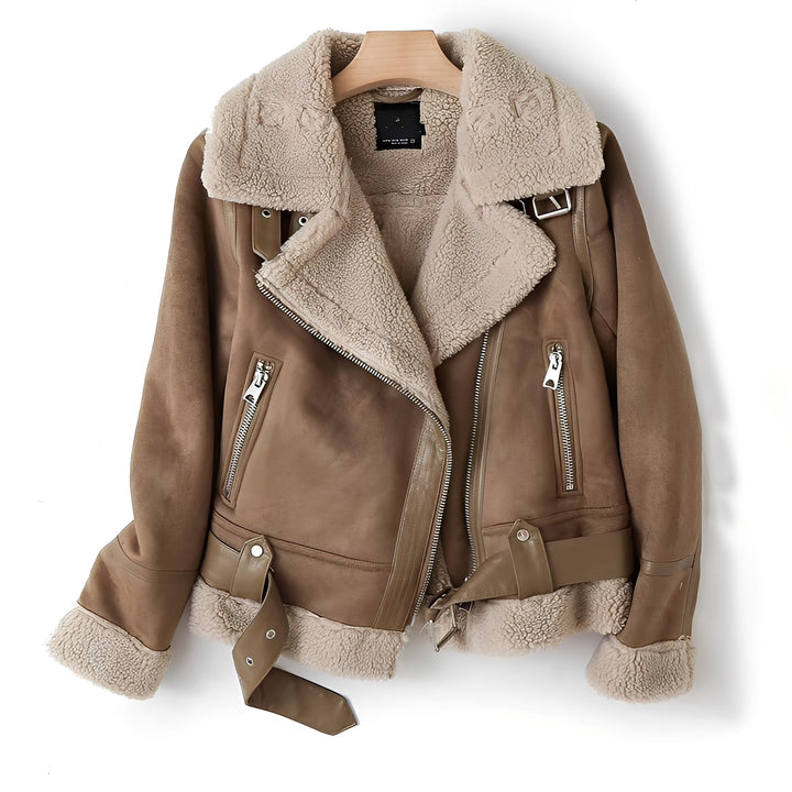 Serrena - Gemütlich warme Lederjacke für Damen