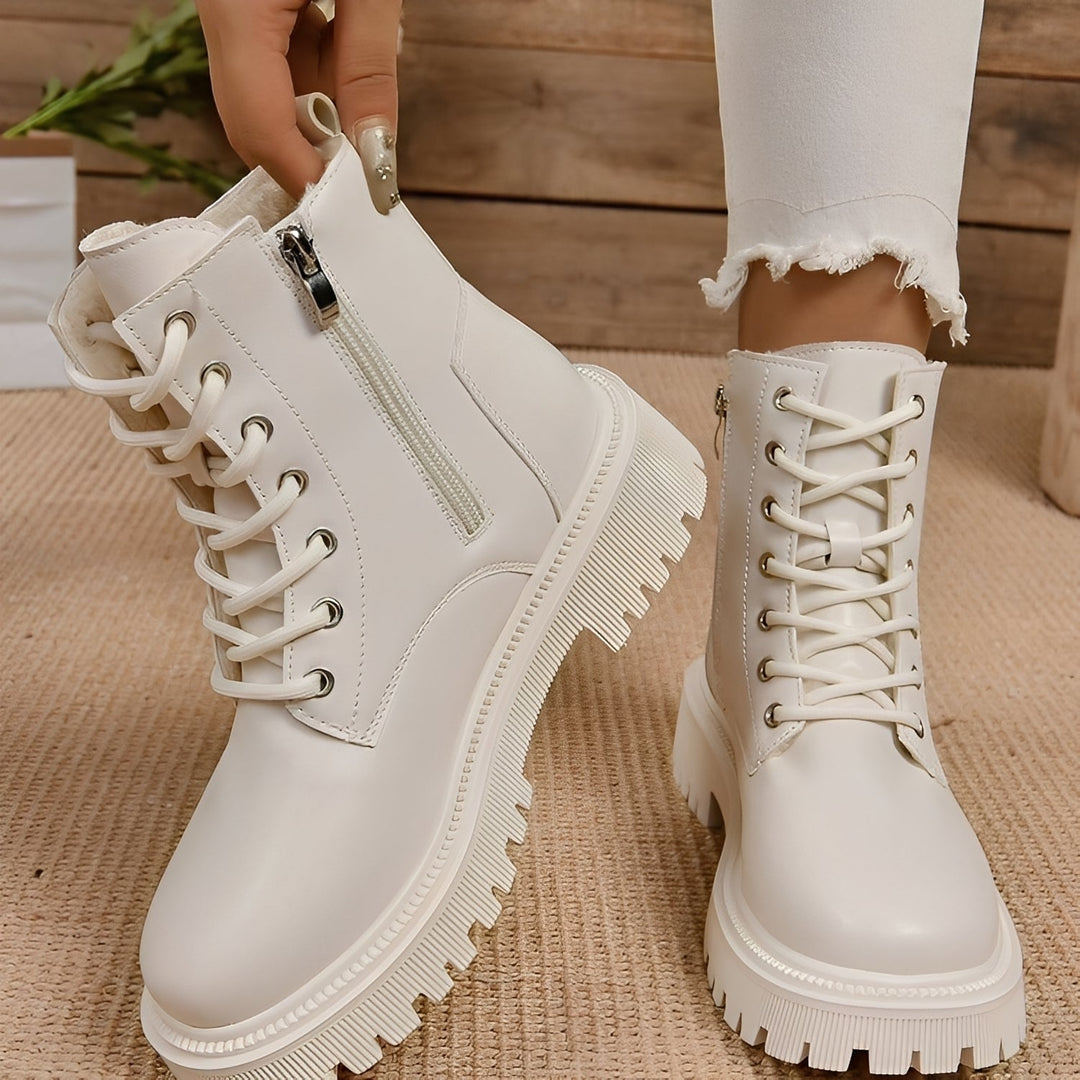 Haylie - Modische Damen-Martzstiefel mit Fleecefutter