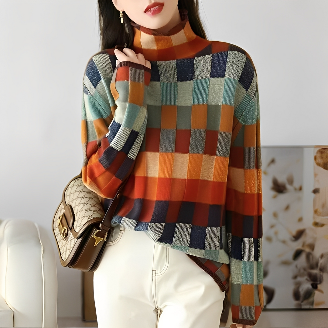 Jacklyn - Bequemer, farbenfroher Damenkaschmirpullover