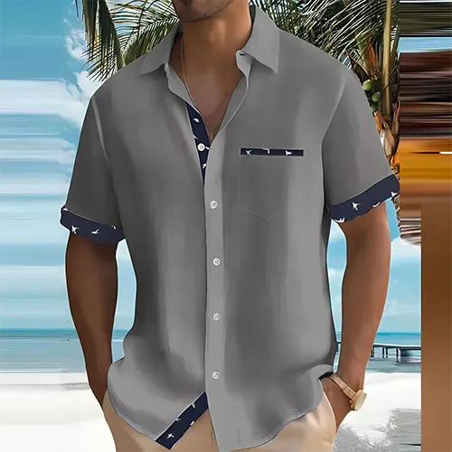 Flavus - Elegantes Sommerhemd für Herren Kurzarm