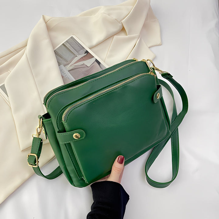 Michaela - Klassische Lederschultertasche für Damen