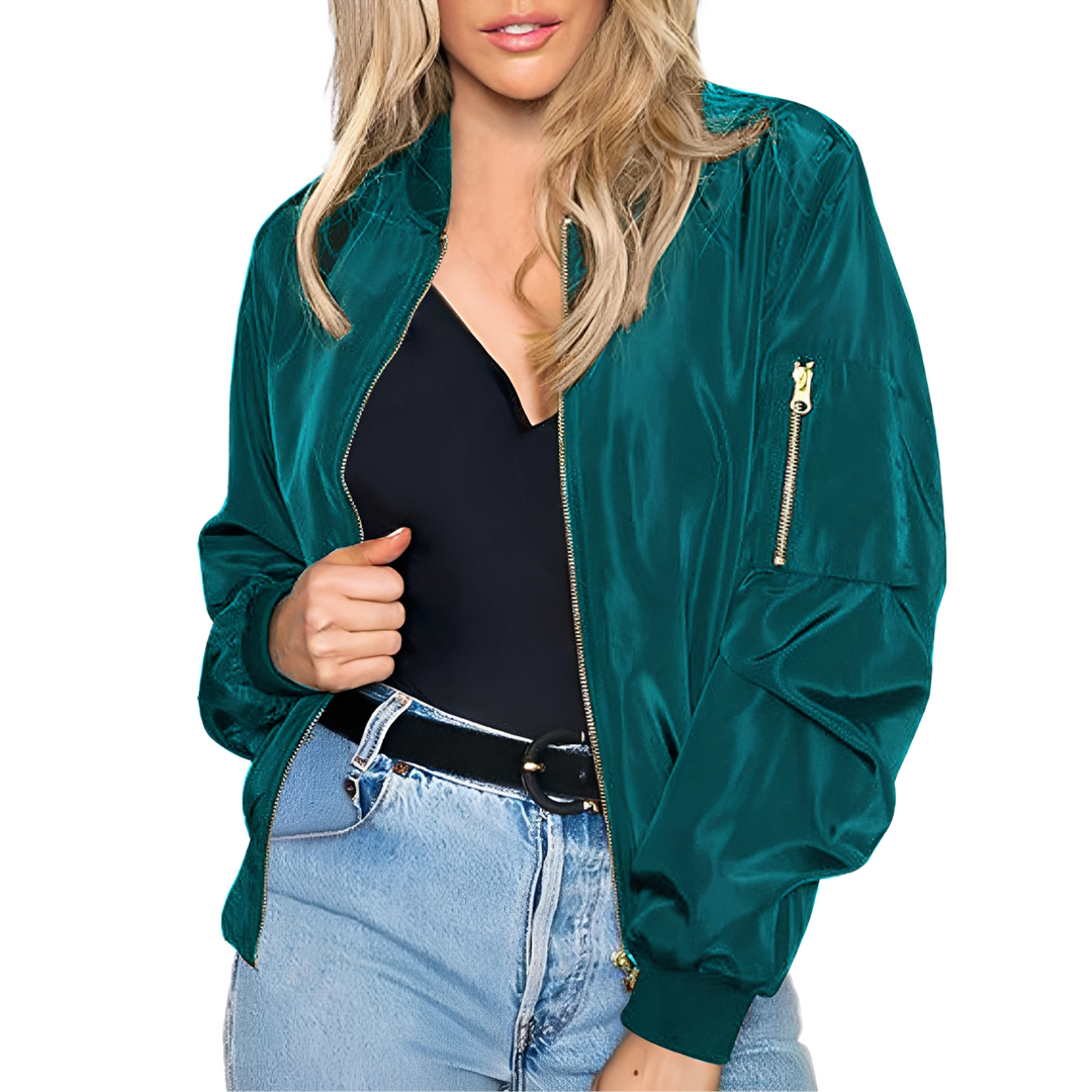 Vanessa - Schicke Damen-Bomberjacke mit Zipper