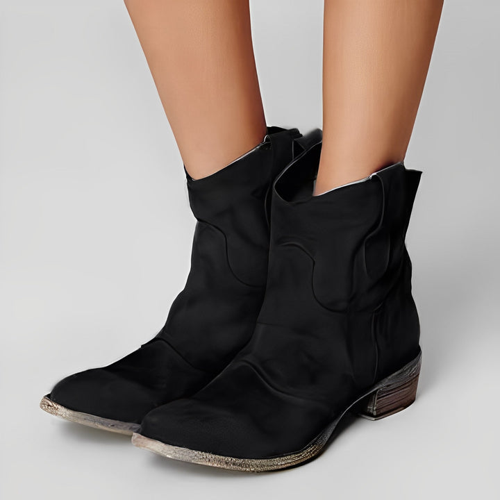 Adaline - Retro-Cowboy-Boots mit flachem Absatz für Damen