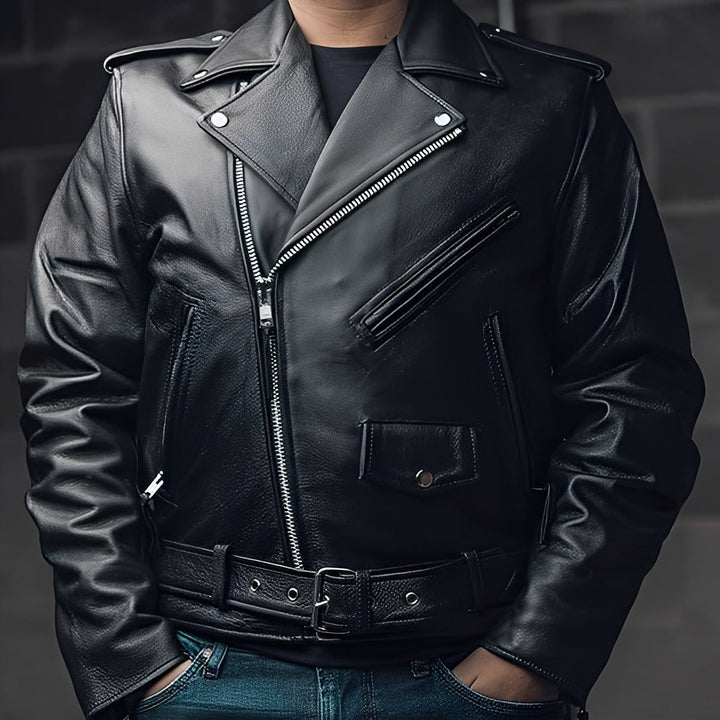 Elwin - Herrenlederjacke mit vielen Taschen