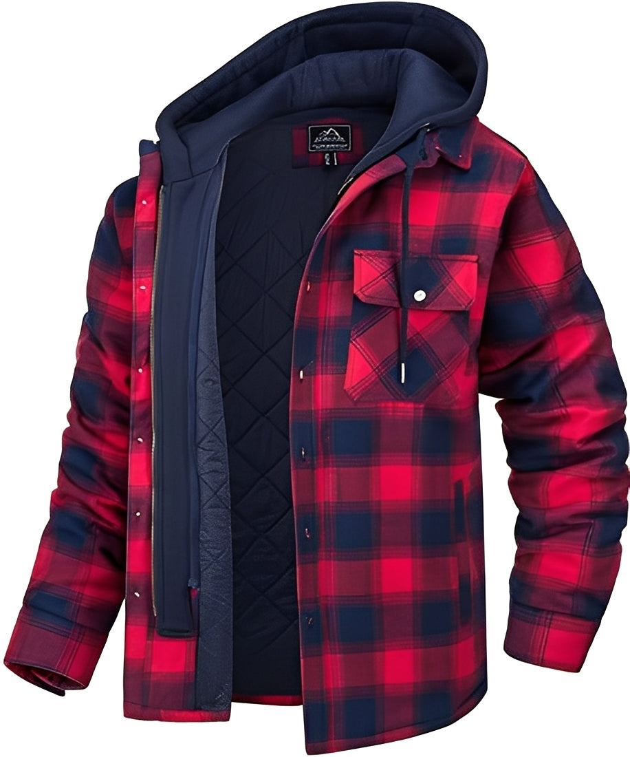 Rodger - Modische karierte Kapuzenjacke für Männer