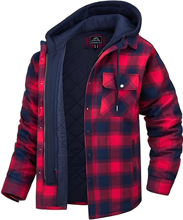 Rodger - Modische karierte Kapuzenjacke für Männer