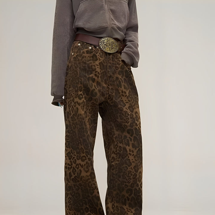Felecia - Trendige bedruckte Baggy-Jeans für Damen