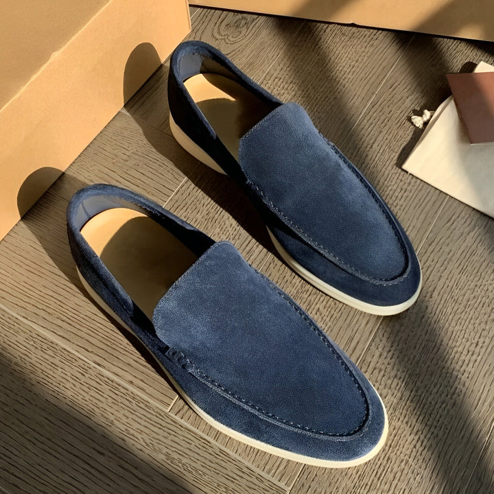 Dominick - Flache Wildleder-Slipper für Herren