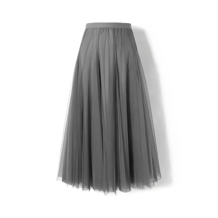 Kelly - Bequemer Midirock aus gefaltetem Mesh für Damen