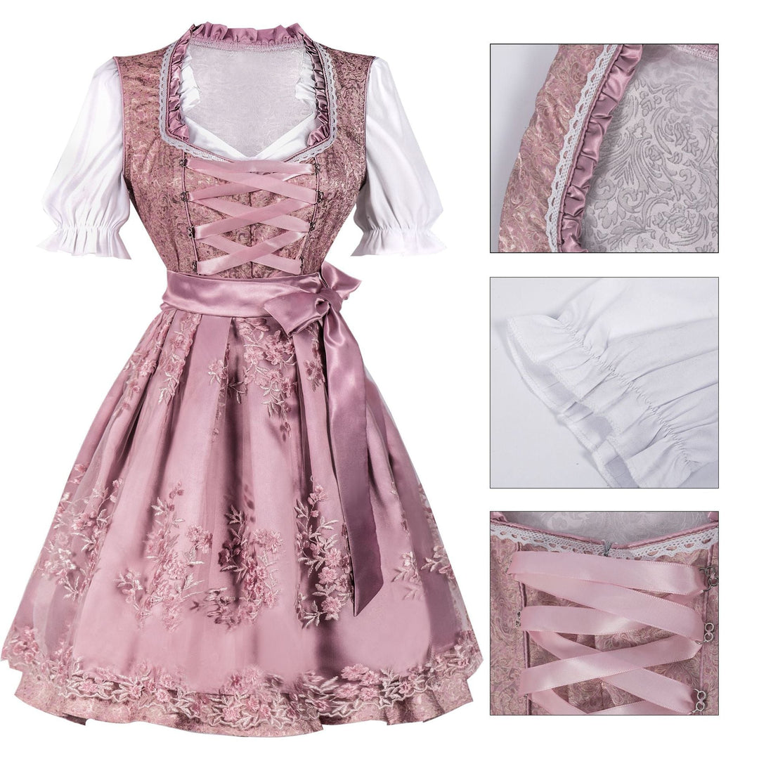 Rachael - Klassisches Oktoberfest-Dirndlkleid mit Schleife für Damen