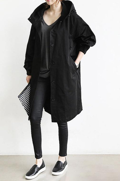 Rowana - Regenfester Damen-Trenchcoat mit Kapuze