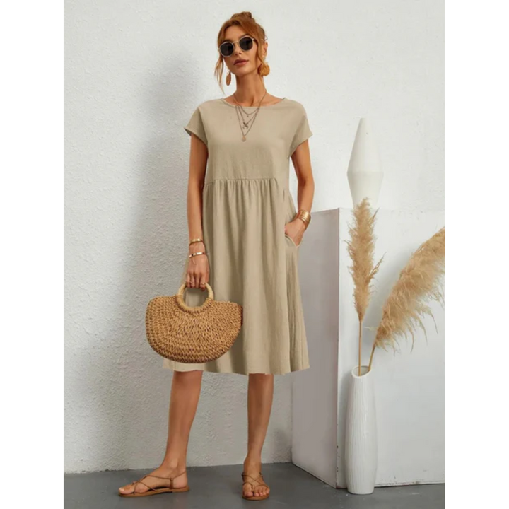 Menali - Kurzes Sommerkleid für Damen mit Midi-Länge
