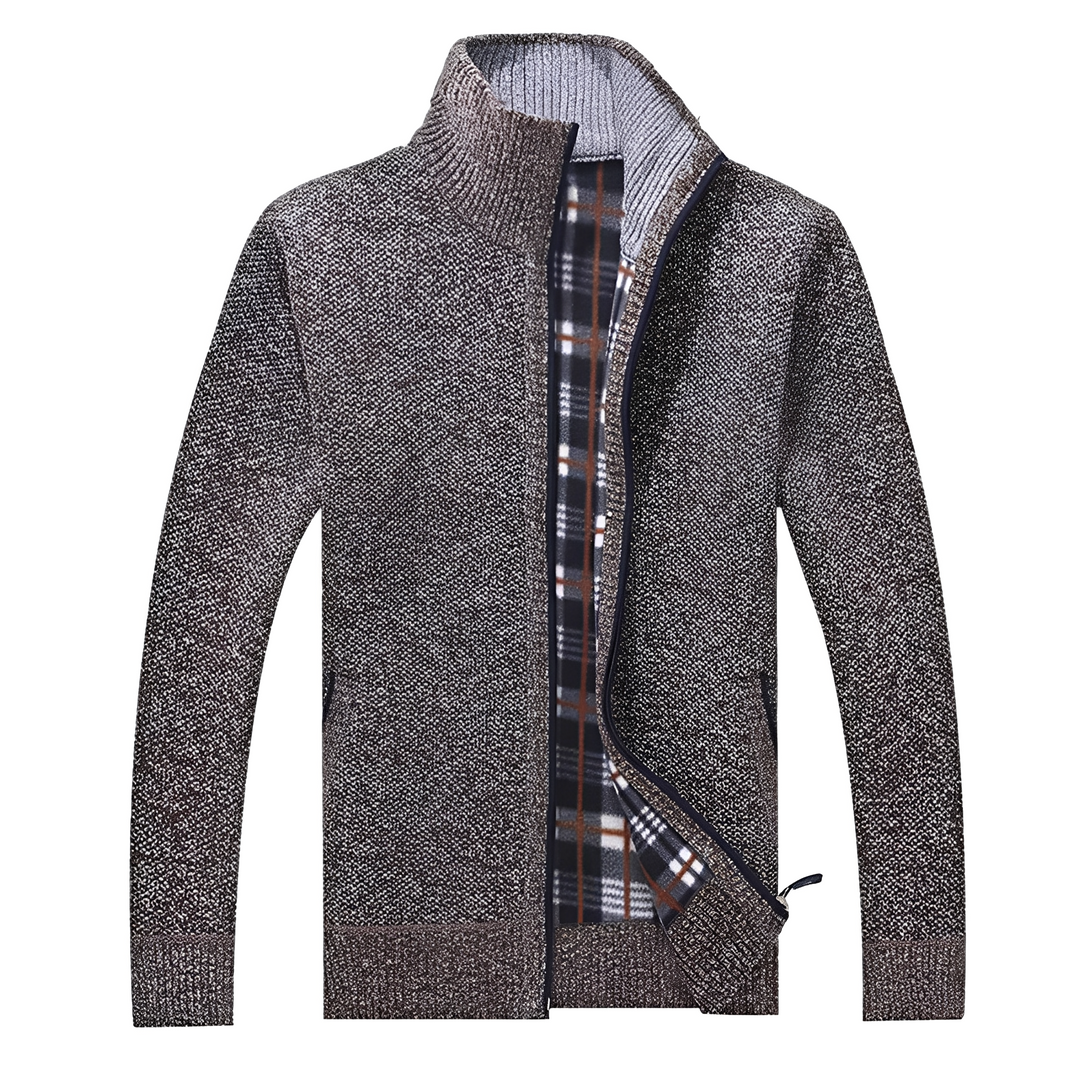 Malinda - Eleganter Cardigan für Herren mit weichem Fleecefutter