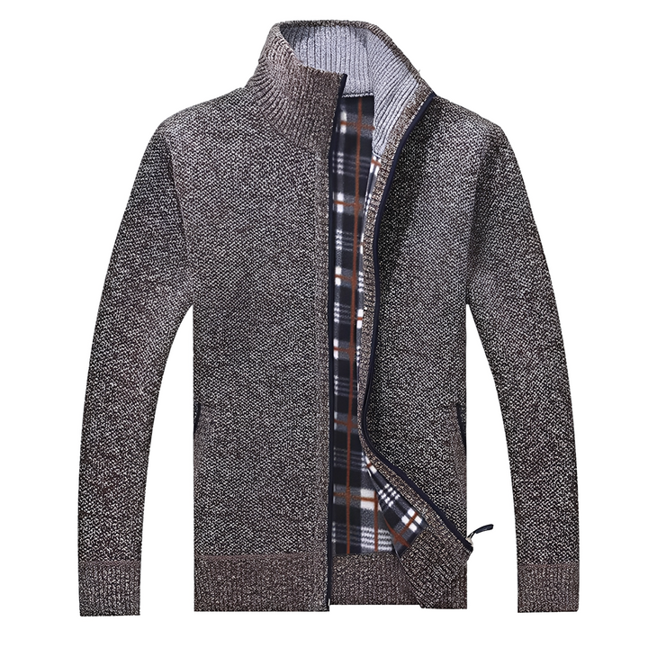 Malinda - Eleganter Cardigan für Herren mit weichem Fleecefutter
