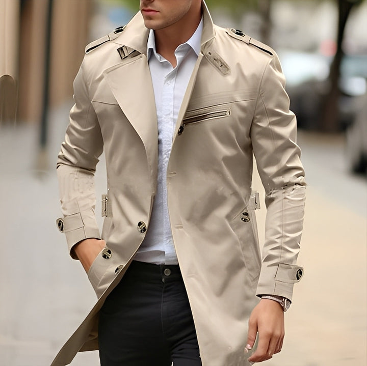 Ansel - Schicker Herren-Trenchcoat mit Kragen