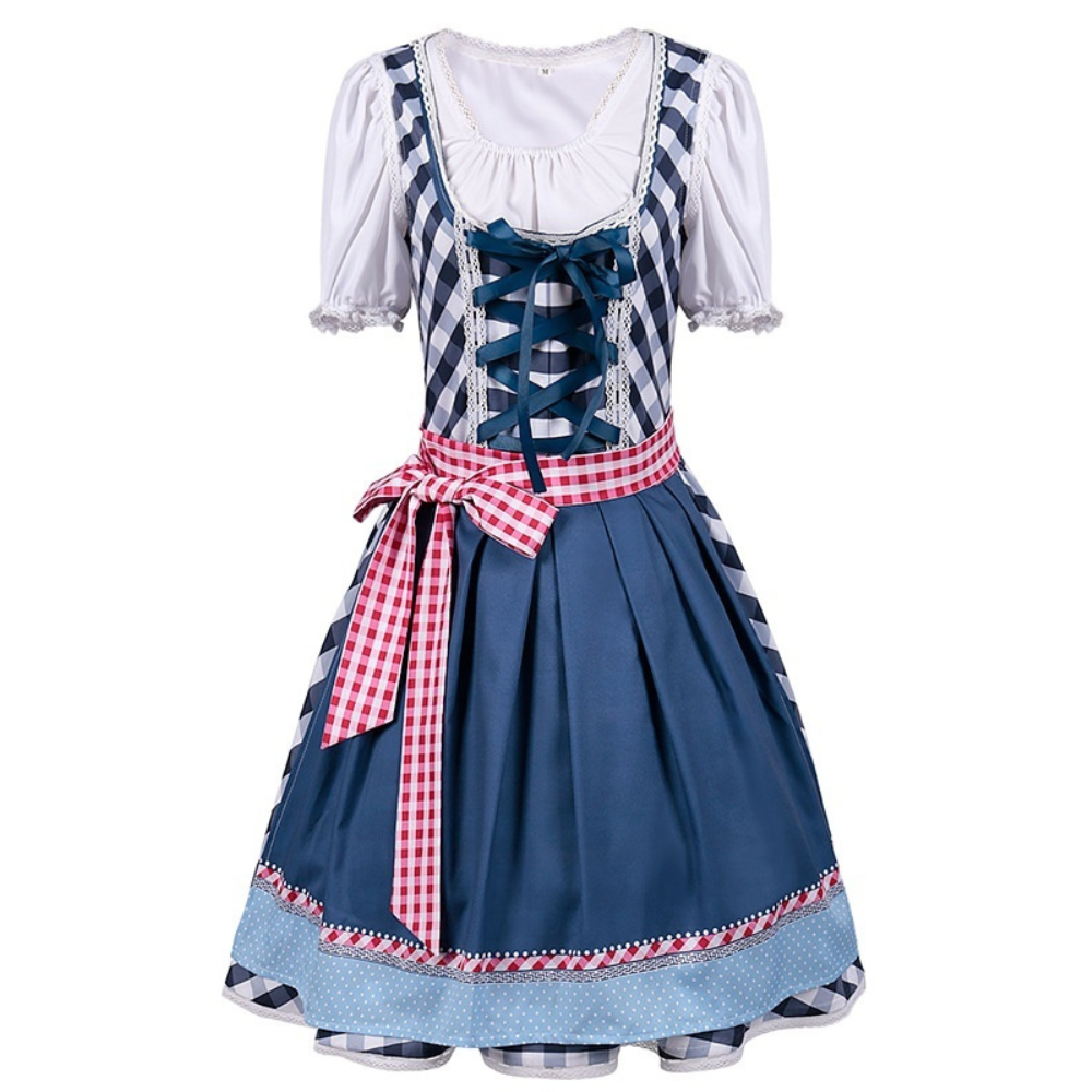 Rowina - Traditionelles kariertes Oktoberfest-Dirndl für Damen