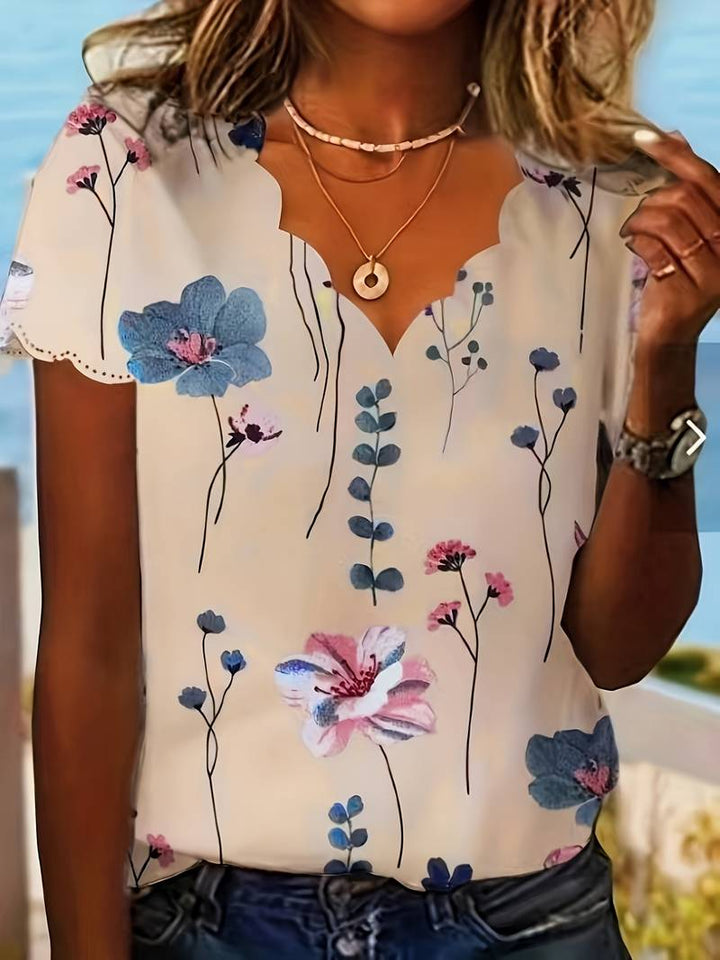 Alyana - Ausgestelltes Bluse mit Blumenmuster