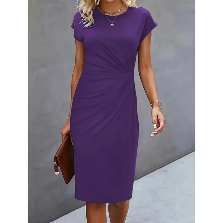 Miranda - Schickes Damen Kurzarm-Midikleid