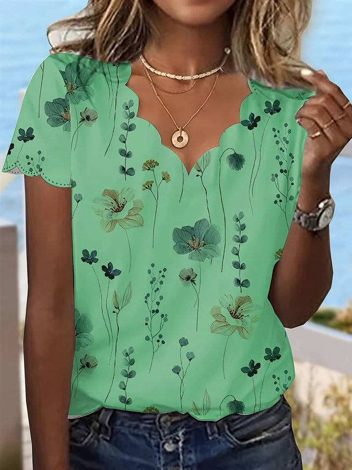Alyana - Ausgestelltes Bluse mit Blumenmuster