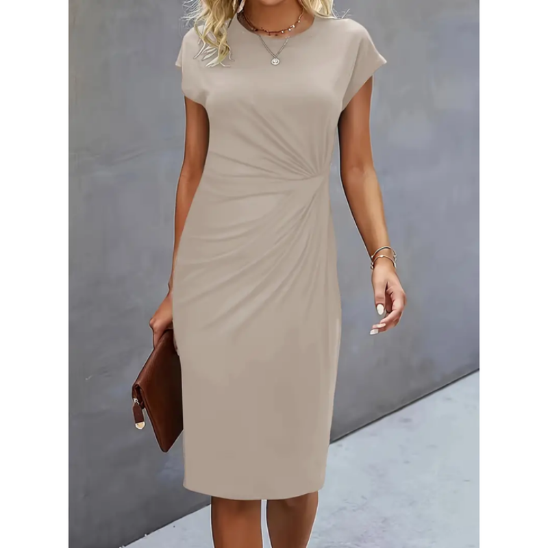 Miranda - Schickes Damen Kurzarm-Midikleid