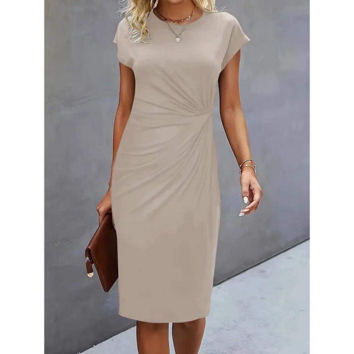 Miranda - Schickes Damen Kurzarm-Midikleid