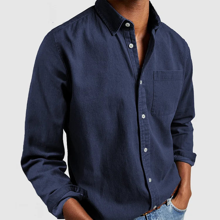 Evander - Herren Freizeit-Jeanshemd, Sanfte Baumwollmischung