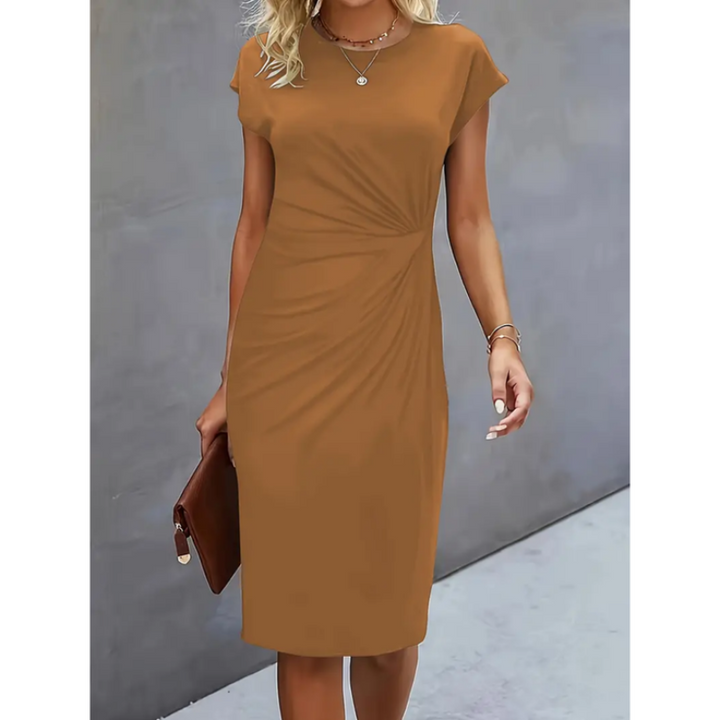 Miranda - Schickes Damen Kurzarm-Midikleid