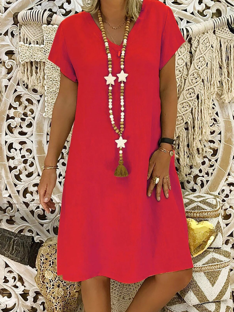 Felicia - Lockeres und angenehmes Baumwollkleid