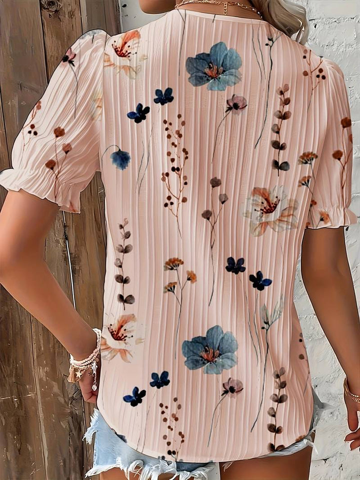 Ava - Frühlingsbluse mit V-Ausschnitt und leichtem Komfort