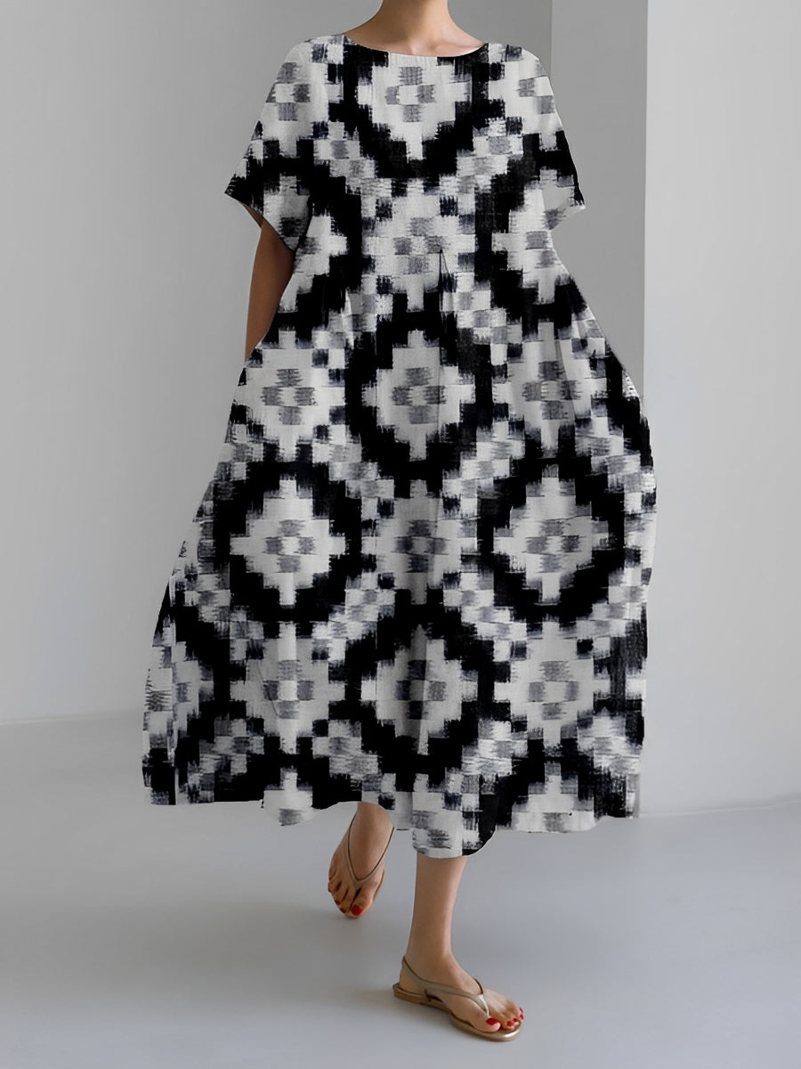 Xavia - Lockeres und bequemes Damenkleid mit Muster