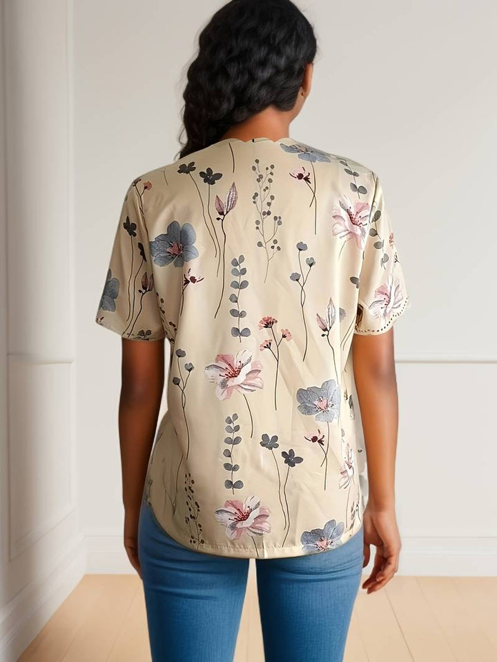 Alyana - Ausgestelltes Bluse mit Blumenmuster