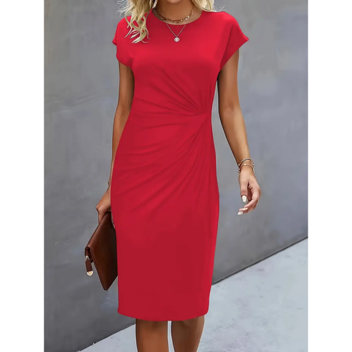 Miranda - Schickes Damen Kurzarm-Midikleid
