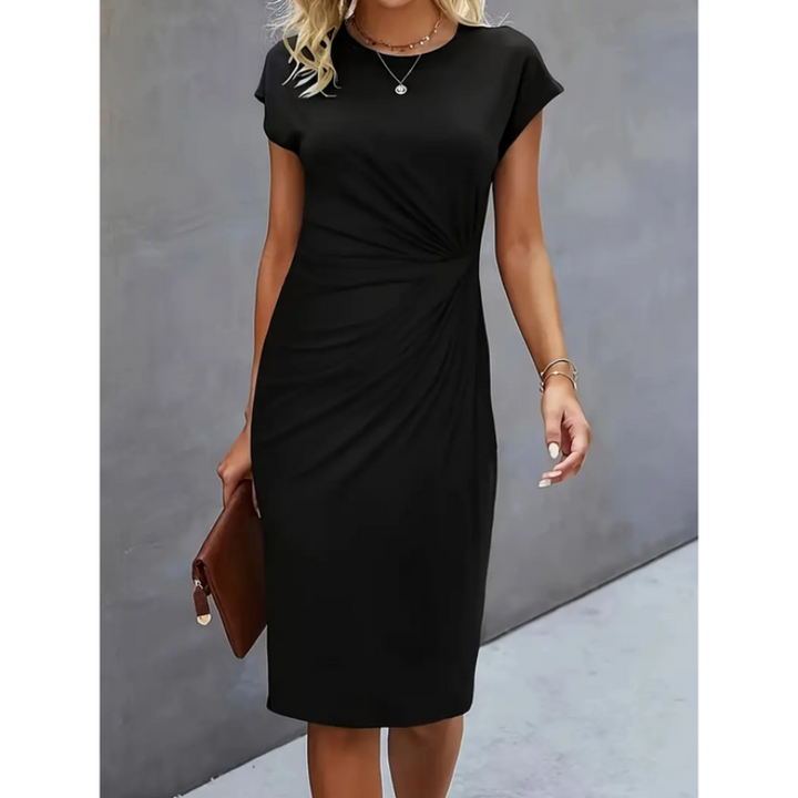 Miranda - Schickes Damen Kurzarm-Midikleid