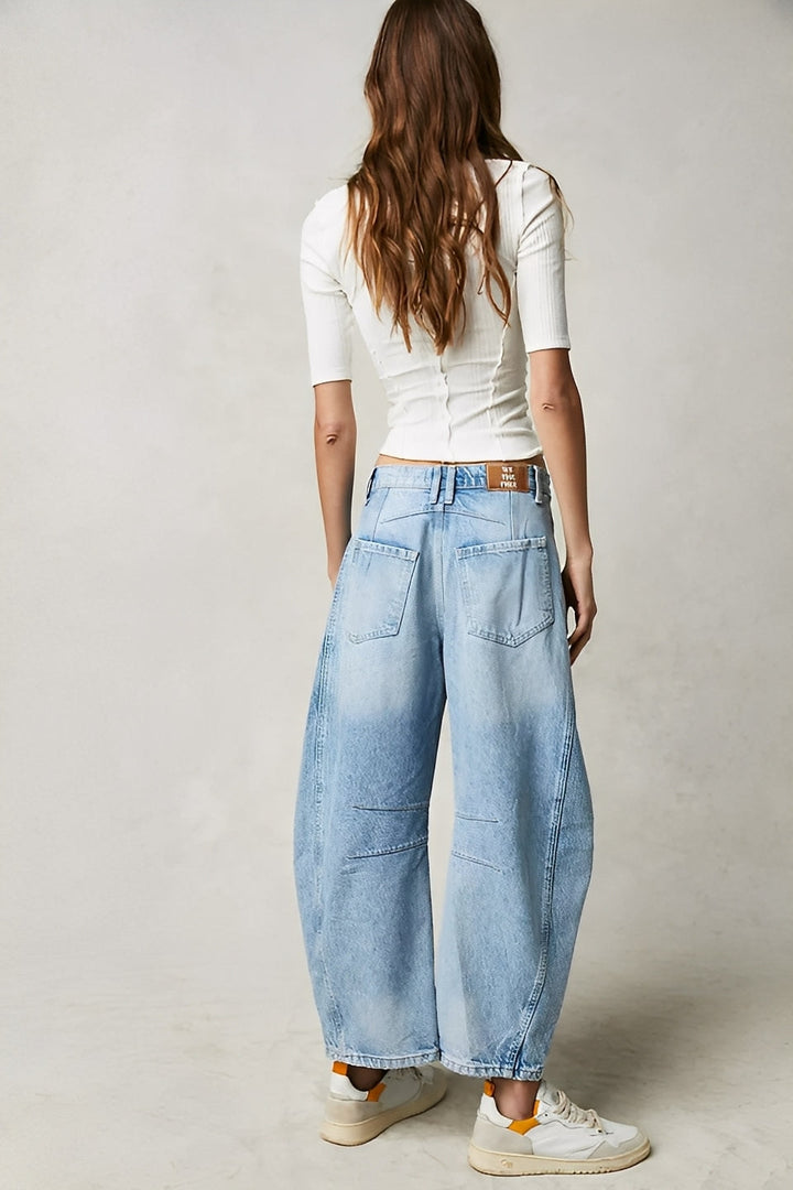 Adrienne - Klassische, weit geschnittene Barrel-Jeans für Frauen