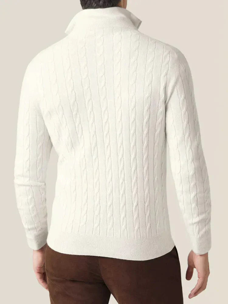 Zephyr - Pullover mit Zopfmuster und Reißverschluss