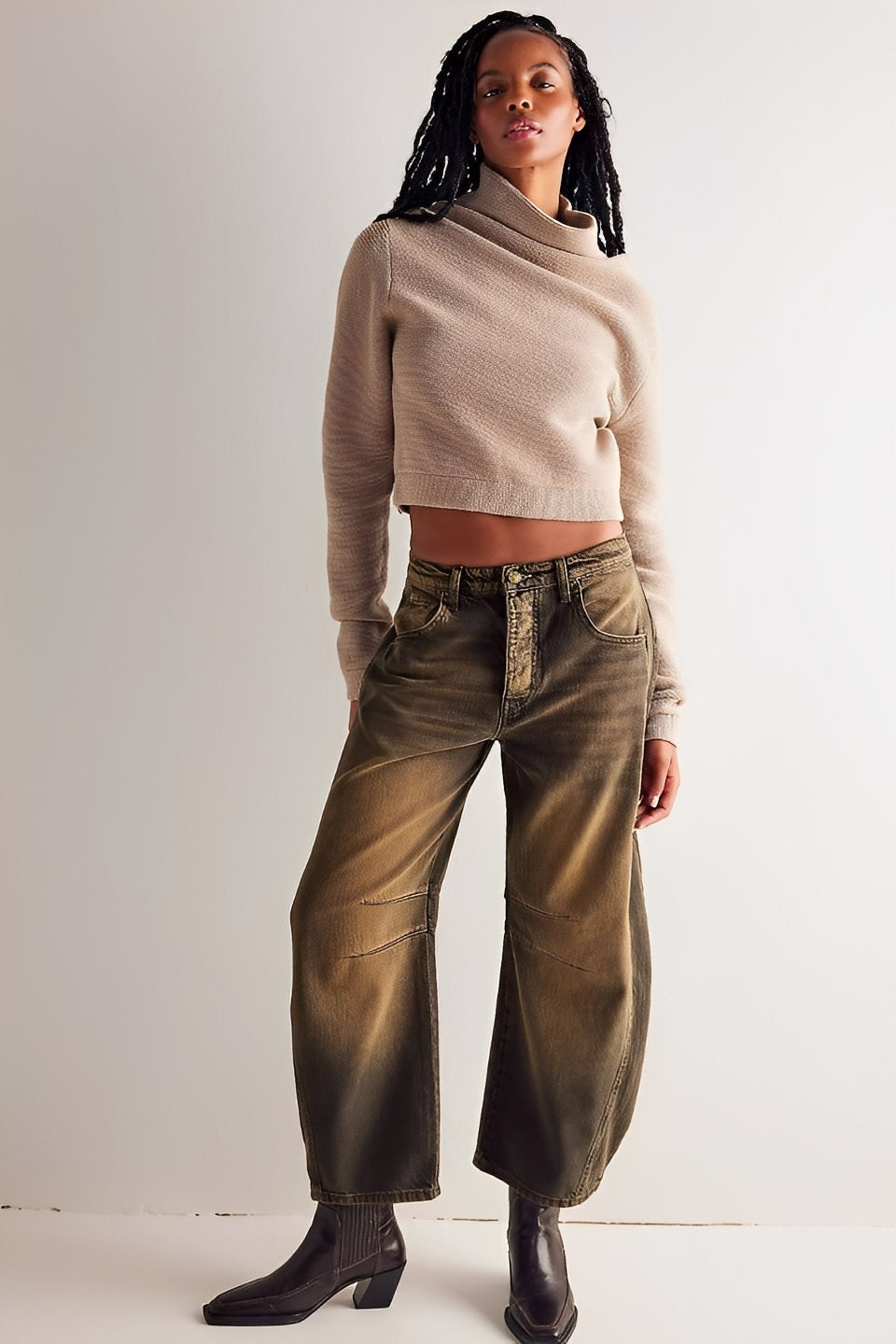 Adrienne - Klassische, weit geschnittene Barrel-Jeans für Frauen