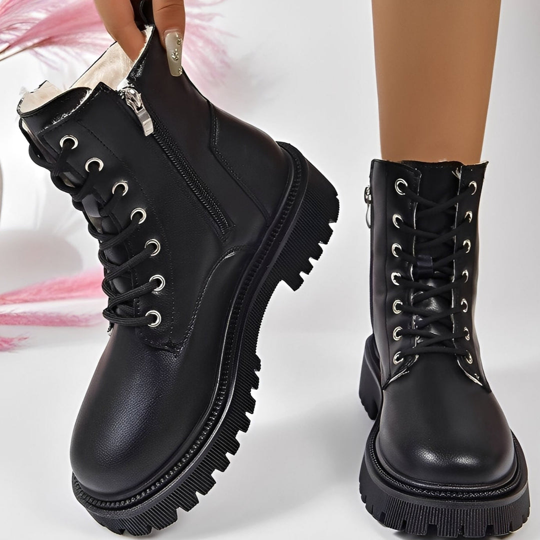 Haylie - Modische Damen-Martzstiefel mit Fleecefutter