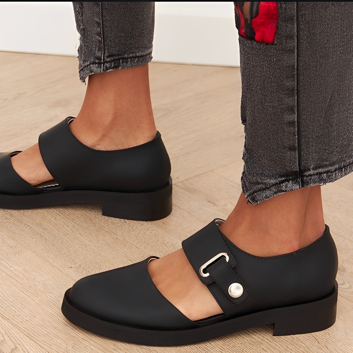 Velma - Damenschuhe mit Schnalle für Freizeit