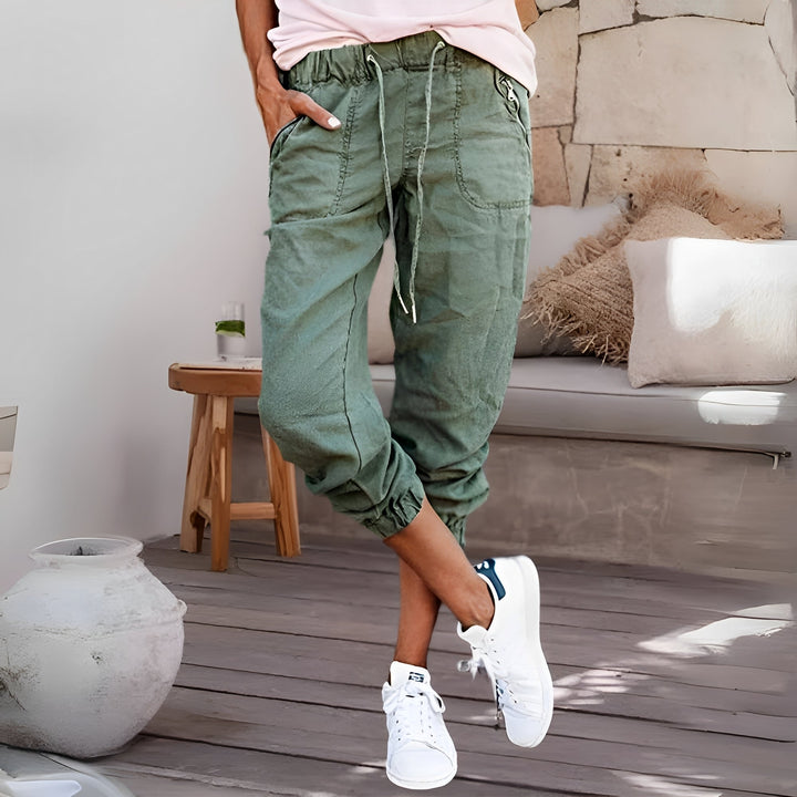 Evalyn - Trendige dehnbare Cargohose für Damen