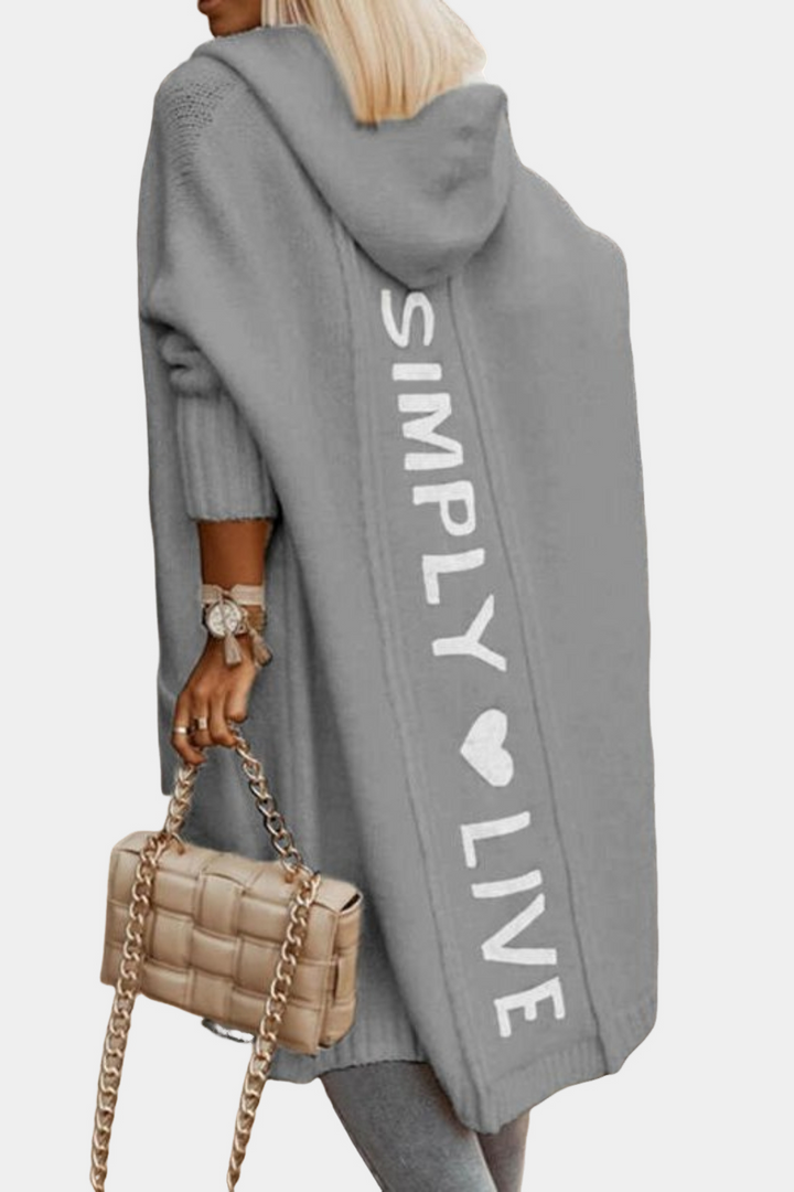 Melyssa - Leichte, lange, offene Damenstrickjacke