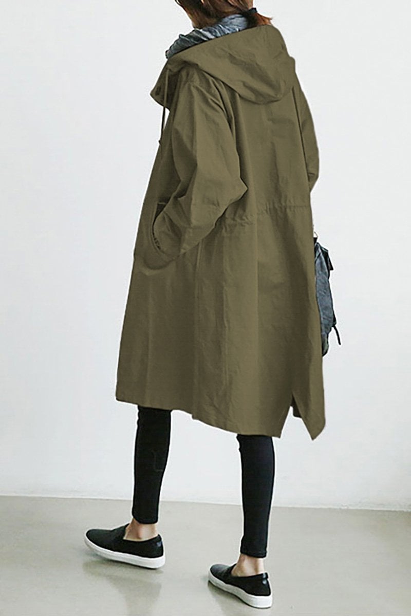 Rowana - Regenfester Damen-Trenchcoat mit Kapuze