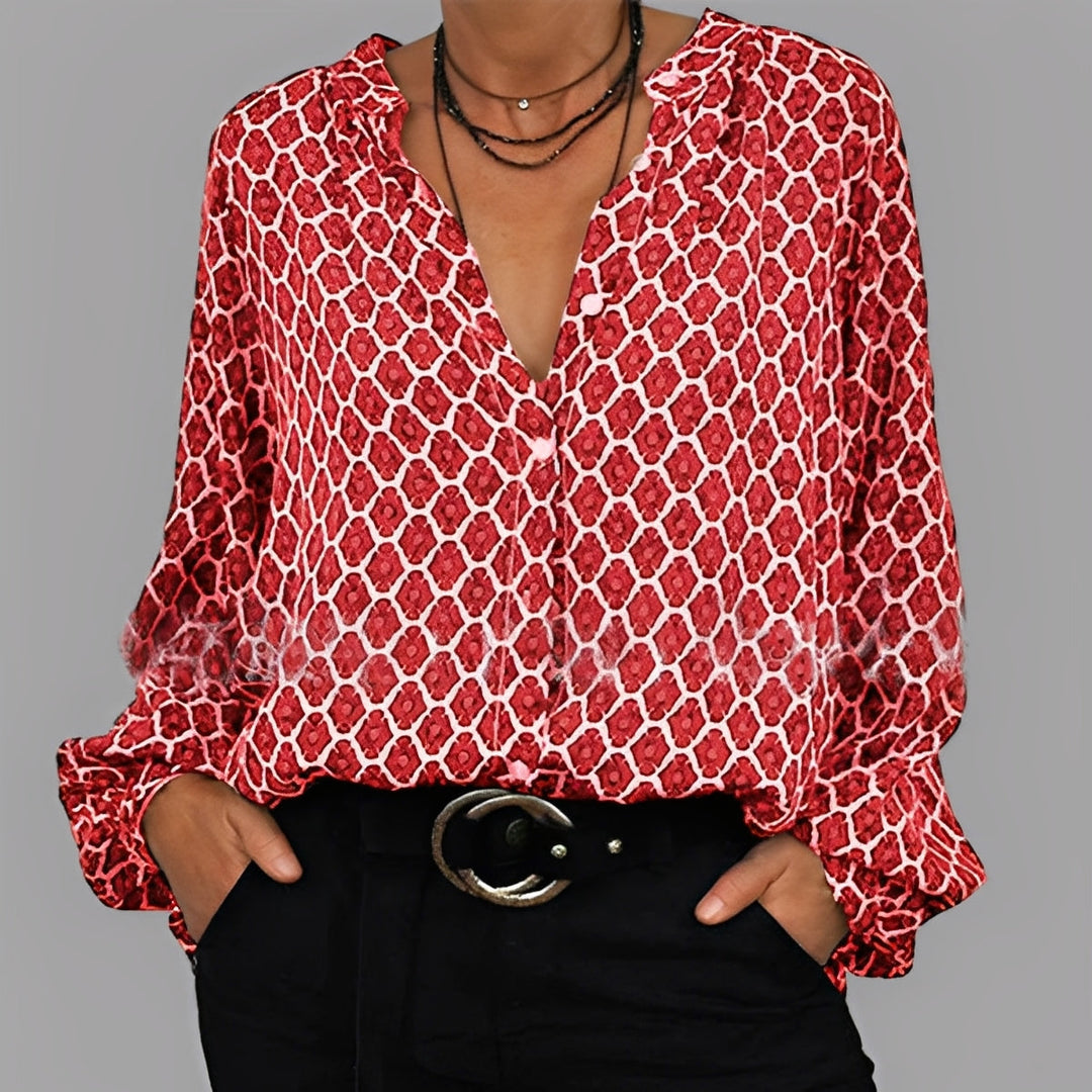 Raegan - Lockeres, schickes Langarmshirt für Damen